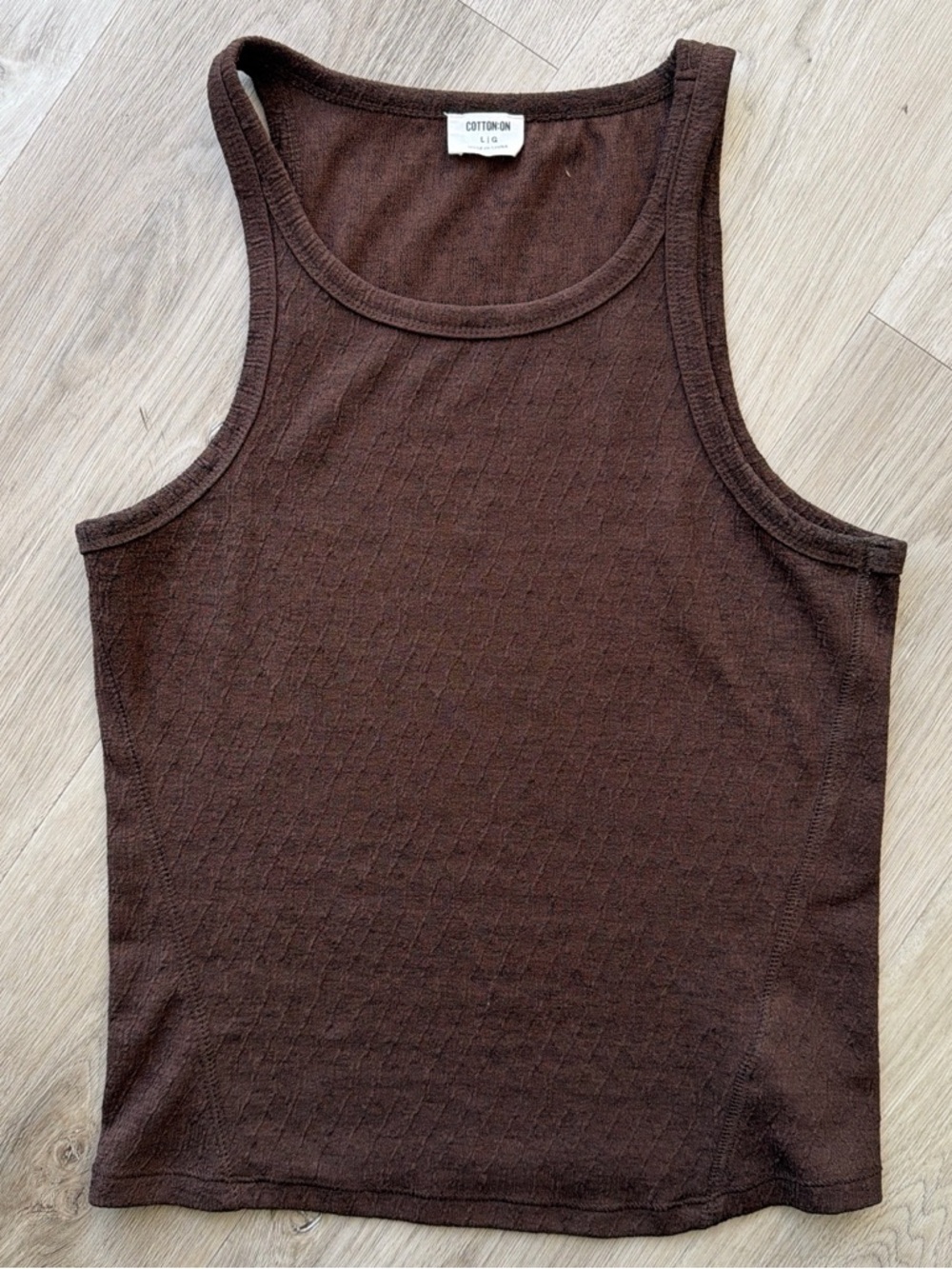 Cotton On Chocolate Brown Ribbed Tank